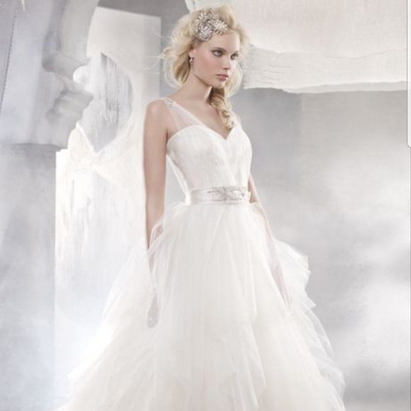 Alvina Ivory Tulle Straps Sweetheart Ball Gown - Picture 3 of 3